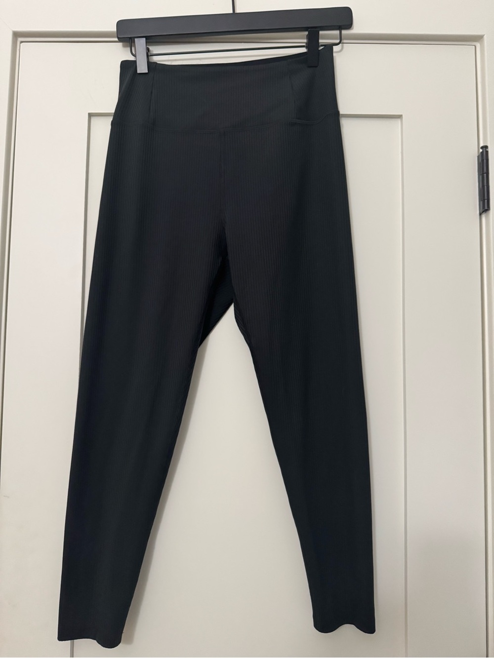 girlfriend collective Black Ribbed High-Rise Leggings